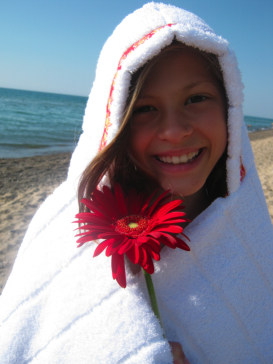 beach towel embroidered