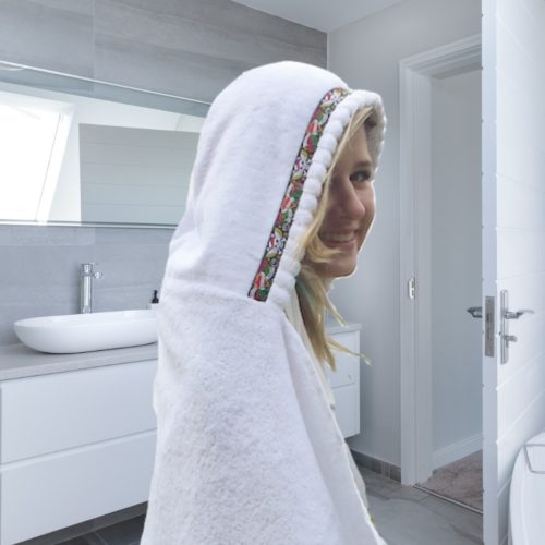 adult sized towel with hood
