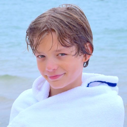 boy's hooded towel