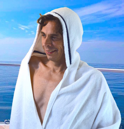 mens hooded towel